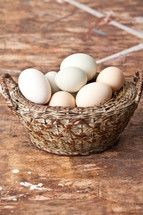 basket full of eggs