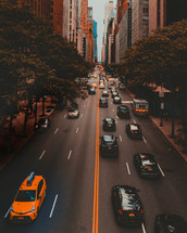 traffic on a city street 