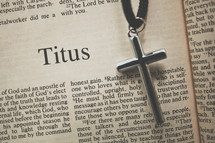 Titus and a cross necklace 