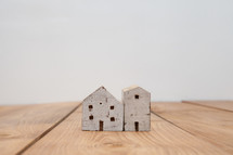 wooden house figurine 