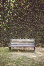 a bench in a park 
