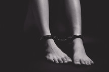 handcuffed feet 