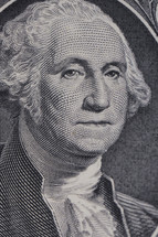 Georege Washington on a dollar bill 