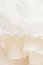 lace on a wedding gown 