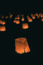 paper lanterns at night 