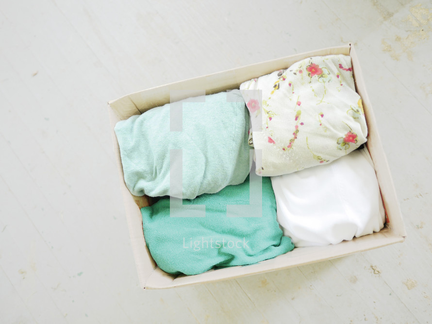 clothes in a box