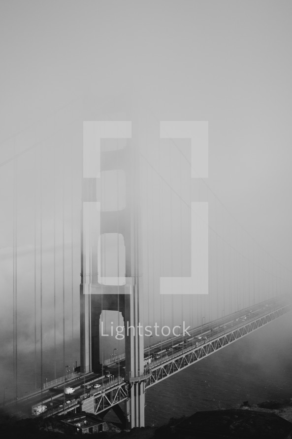 fog over the Golden Gate Bridge 