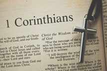 1 Corinthians and cross necklace 