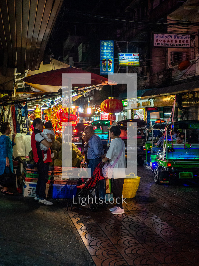 street market at night 