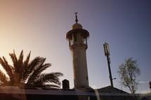 Islamic tower and call to prayer 