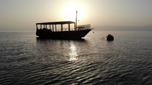 Sea of Galilee Boat Silhouette 