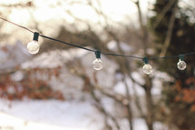 a string of lightbulbs 