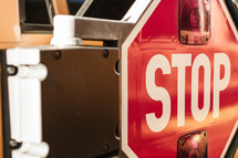 stop sign on a school bus 