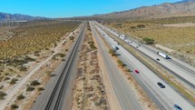 traffic on a freeway in Palm Springs 