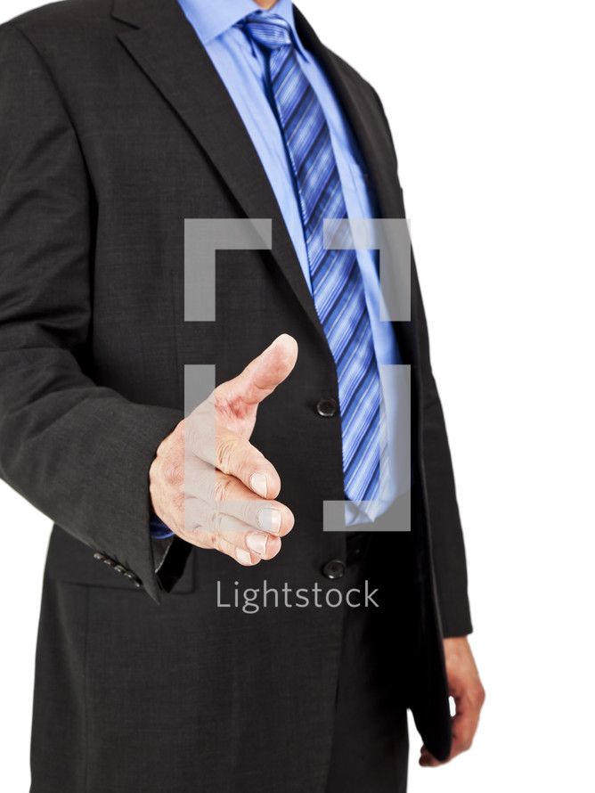businessman offering a handshake 