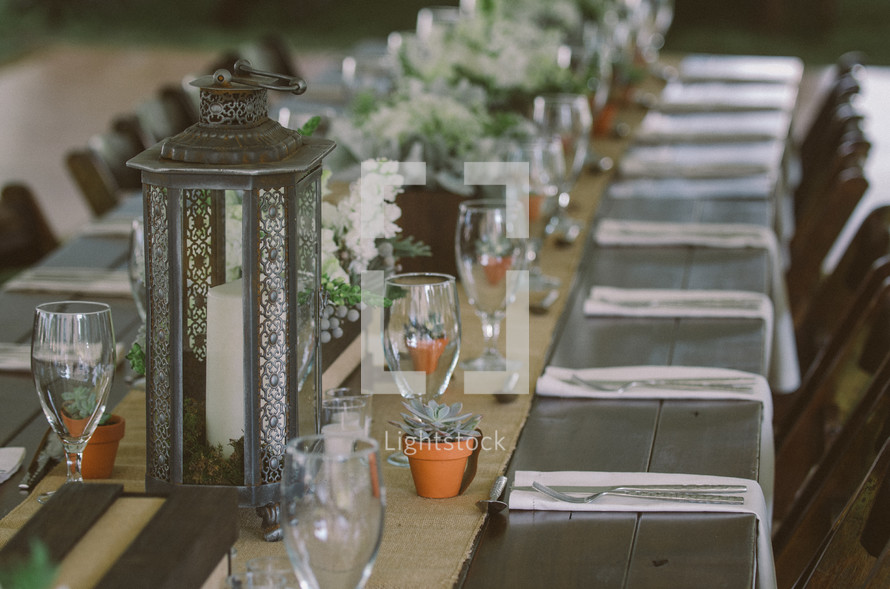 wedding reception dinner table settings 