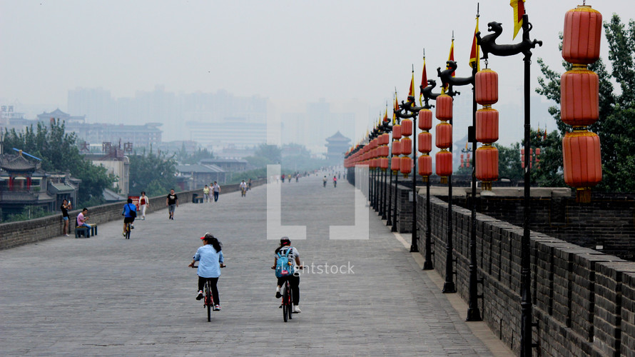 Bikers in China