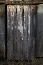 wood door to a cellar