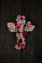 cross of flowers 