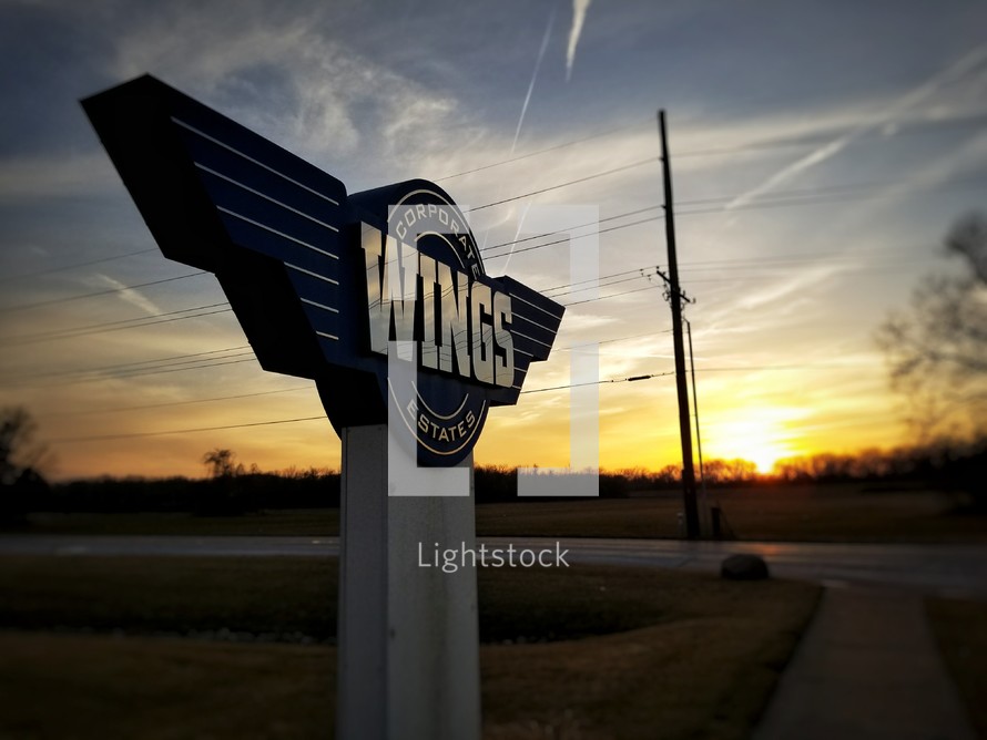 wings corporate estates sign 