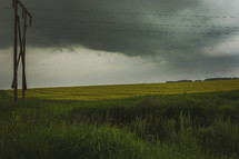 farmers field in storm