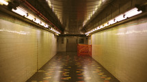 long hallway in a subway