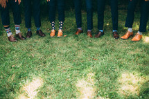 crazy dress socks on groomsmen 