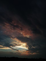 cloudy sky at sunset 