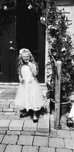 little girl in a fancy dress 
