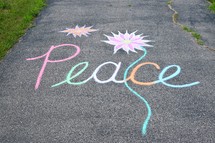 Uplifting - Inspiring chalk art "Peace"