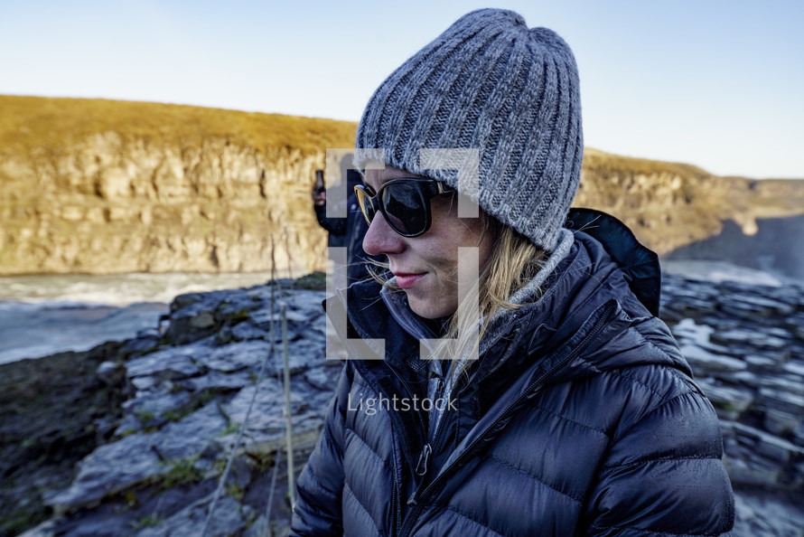 a woman tourist in Iceland 