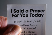 I said a prayer for you today 