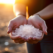 salt in hands 