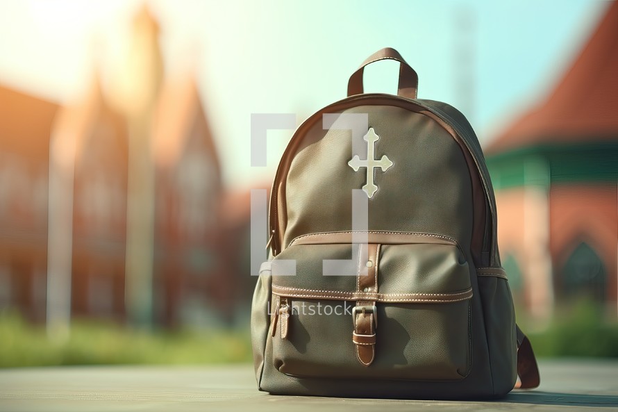 Backpack with Blurred Background