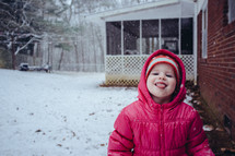 girl child in the snow 