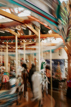 Motion blur of carousel 