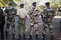 soldiers at a military graduation in Africa 