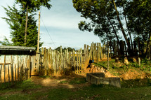 rustic fence in Kenya 