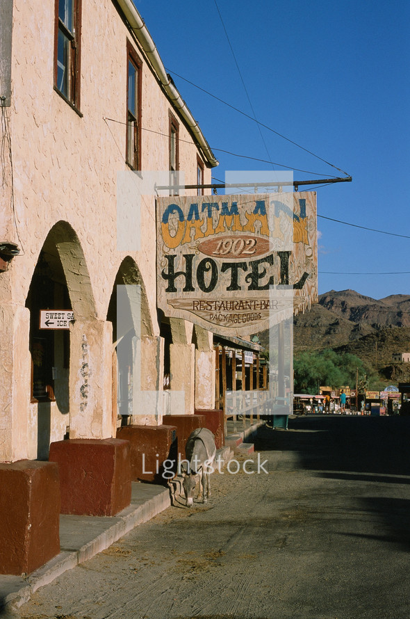 Oatman Hotel, vintage sign route 66 