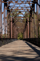 steel beams of a bridge 