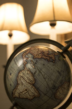 globe and lamps 