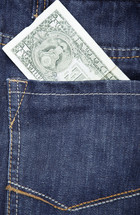 dollar in a pocket 