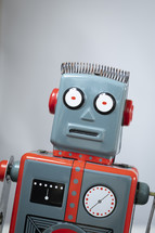 Portrait of a vintage robot