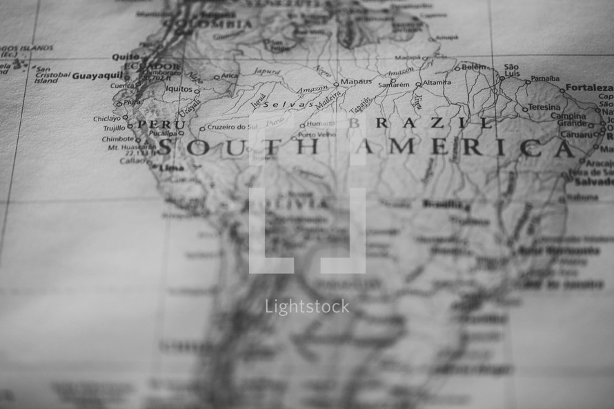 map of South America 