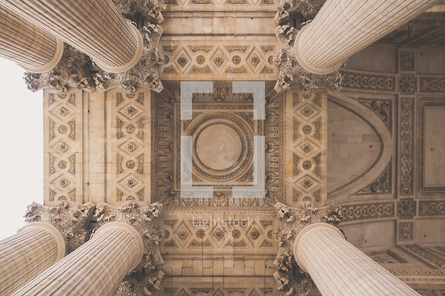 ceiling of Pantheon in Paris 