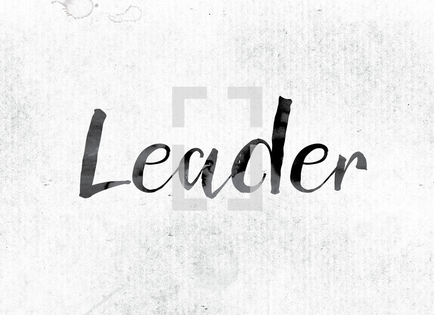 word leader on white background 