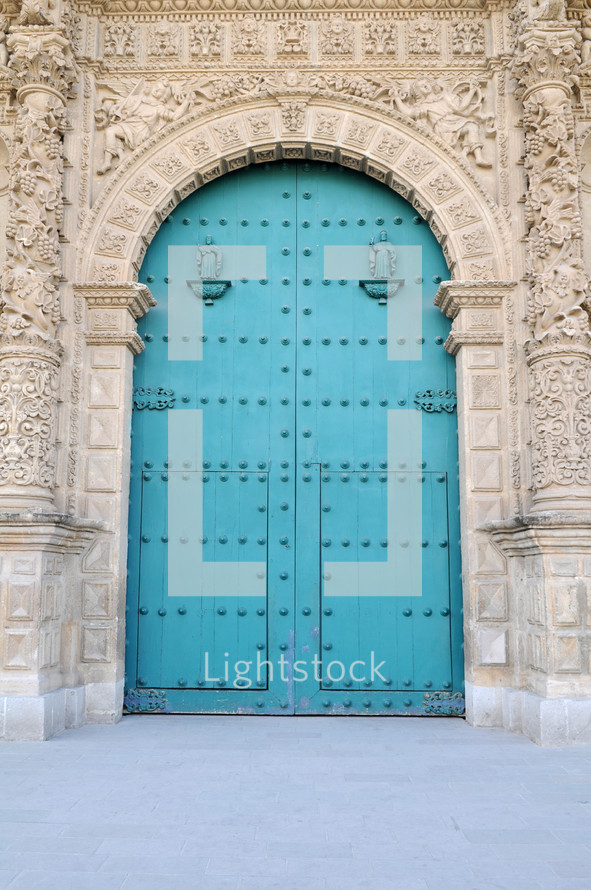 blue cathedral doors 