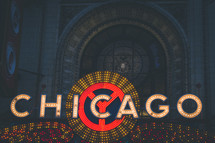 Chicago in neon lights