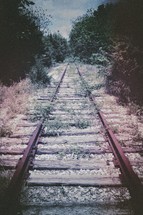 old abandoned train tracks