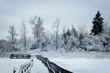 a bridge and snow 